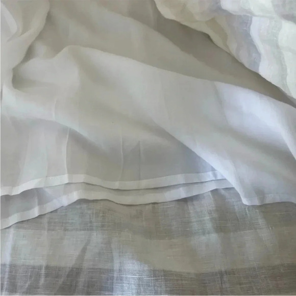 Mara Hoffman linen drop waist stripe midi linen dress - Picture 9 of 10